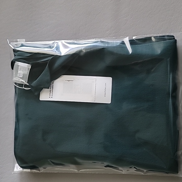 Eileen Fisher Pine Sheer Silk Georgette Wrap One Size - Picture 7 of 7